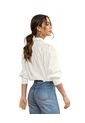 Leonisa Blusa Manga 3/4 Con Perilla Funcional Y Recogido En Hombros F6619 Blanco de Leonisa
