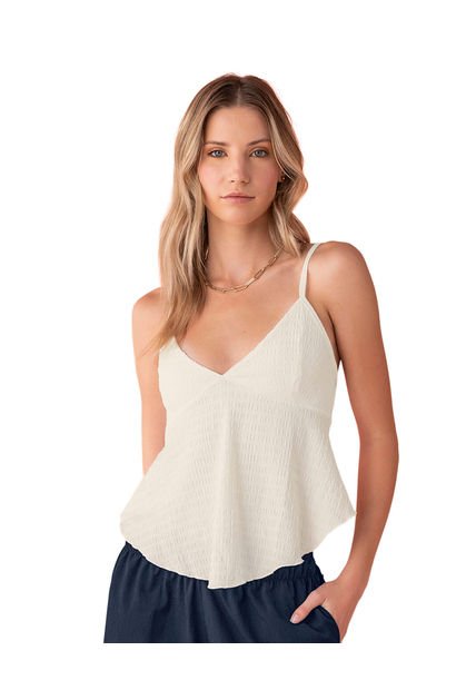 Leonisa Blusa Tiritas Con Escote En Triángulo J2805 Blanco