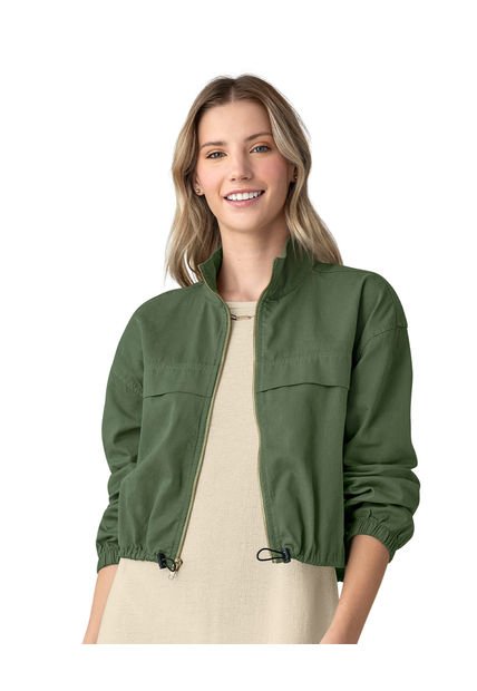 Leonisa Chaqueta Manga Larga Con Elástico Graduable En Ruedo J2810 Verde