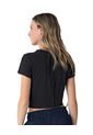 Leonisa Camiseta Crop Top Con Costuras Expuestas Decorativas J2839 Negro de Leonisa