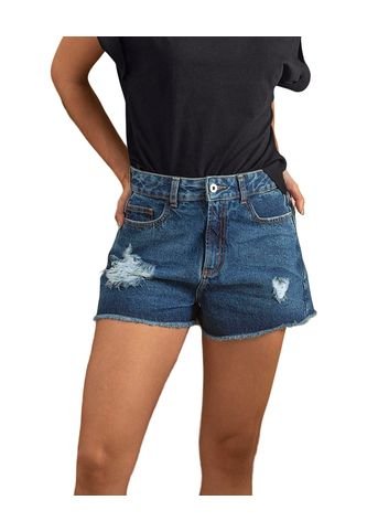 Leonisa Short Corto Tiro Medio Con Bolsillos Funcionales J2644 Azul Leonisa