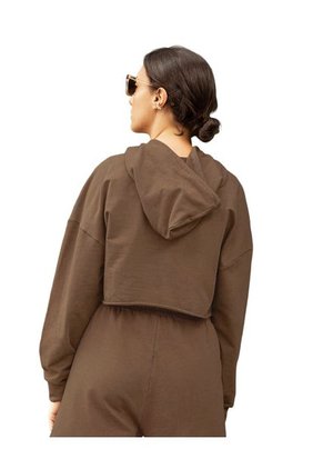 Leonisa Buzo Crop Top Con Estampado Localizado J2716 Café