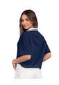 Camiseta Oversized Tipo Polo J2779 Azul de Leonisa