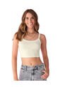 Leonisa Camiseta Crop Top Manga Sisa De Tiritas Delgadas J2792 Blanco de Leonisa