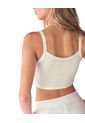 Leonisa Camiseta Crop Top Manga Sisa De Tiritas Delgadas J2792 Blanco de Leonisa