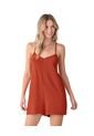 Leonisa Enterizo De Short Corto Con Tiritas J2567 Coral de Leonisa