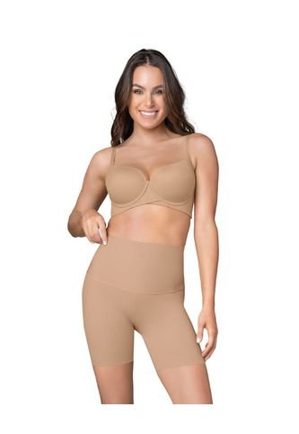 Short De Control De Abdomen Y Cintura Disimula La Celulitis 012925 Marrón Leonisa