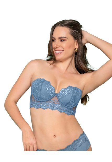Leonisa Brasier Tipo Bustier De Realce Suave 011965 Azul