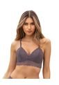 Leonisa Bralette Triangular Con Base Y Espalda Anchas En Encaje 011950 Morado de Leonisa