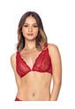 Leonisa Bralette En Encaje Con Transparencias Y Arco 091017 Rojo de Leonisa
