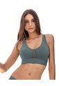 Leonisa Brasier Tipo Top De Copas Extraíbles Totalmente Cómodo Y Liviano Flexi Brastop 091048 Verde de Leonisa
