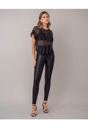 Leonisa Legging Con Cierre Y Control /imitación Cuero S67459