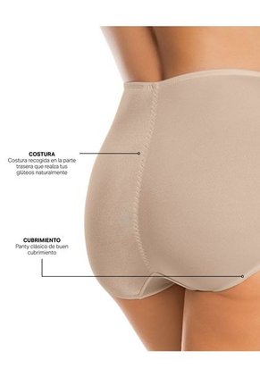 Fajas Panty Control Suave Negro LEONISA 0233