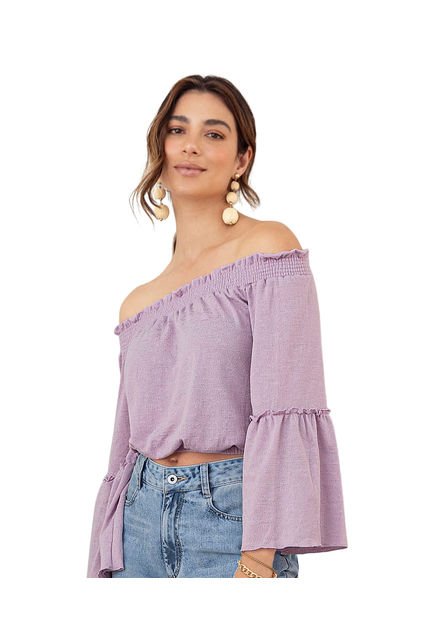 Blusa Strapless F6889 Lila
