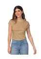 Camiseta Manga Corta Cuello Redondo Básica J2874 Beige de Leonisa