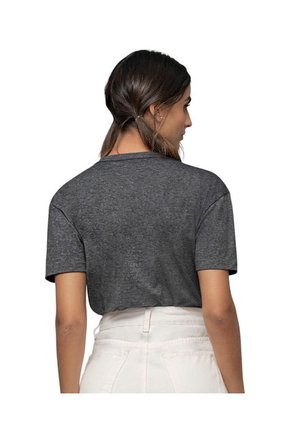 Camiseta Manga Corta Con Abertura Triangular En Escote J2853 Gris