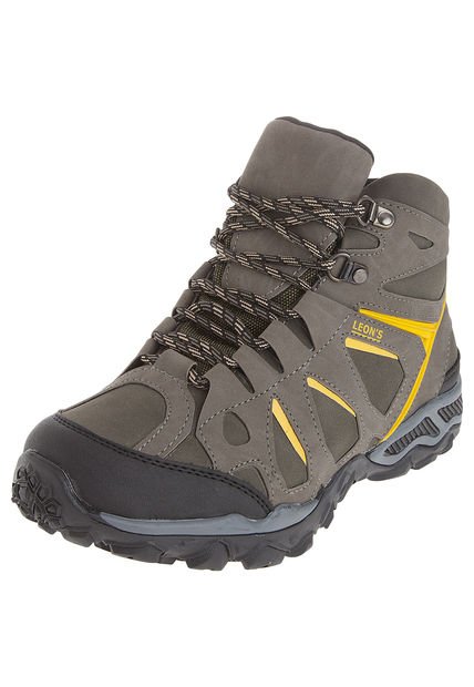 Bota Outdoor Verde Oliva-Amarillo-Negro LEONS