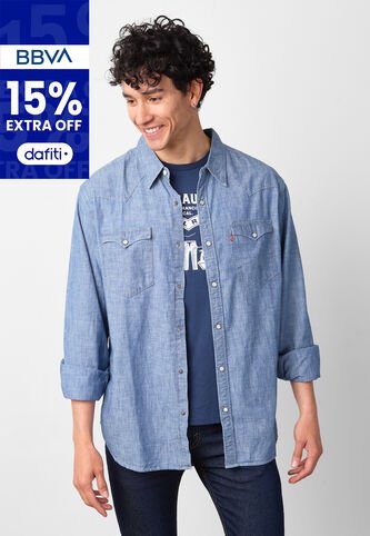 Camisa Denim Levi's Barstow Índigo Medio Levis