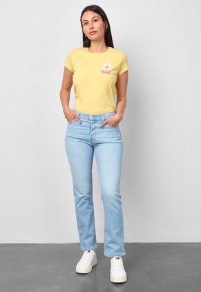 Jean Levi's Wedgie Straight Fit Índigo Claro