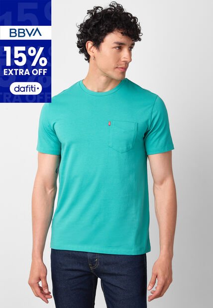 Camiseta Levi's Classic pocket tee Turquesa