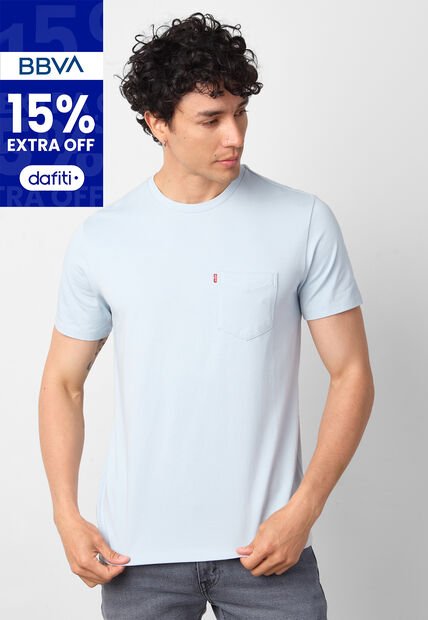 Camiseta Levi's Classic Pocket Celeste
