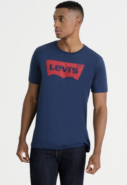 Camiseta Azul Navy-Rojo Levi's