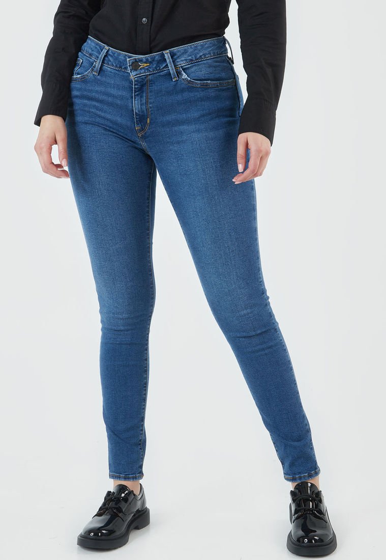 Vaqueros Super Skinny Levi's Innovation Para Mujer - Ajuste Ceñido, Parche De Piel