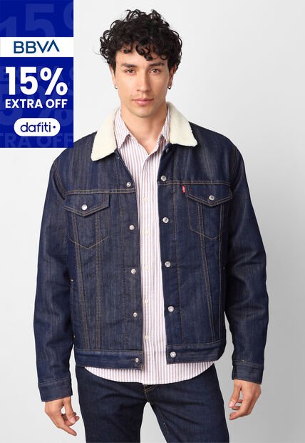 Chaqueta Denim Levi's Sherpa índigo Oscuro