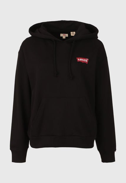 Hoodie Negro-Rojo Levi's