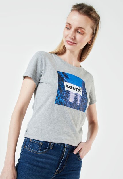 Camiseta Gris-Azul-Blanco Levi's