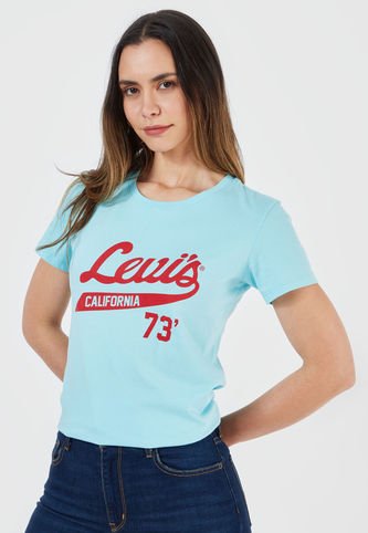 Levis - Camiseta Azul-Rojo Levi's