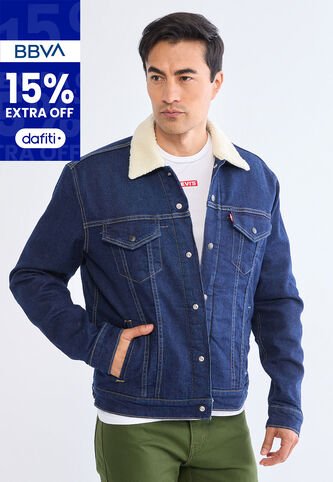 Chaqueta Denim Levi's Sherpa Trucker Índigo Oscuro Levis