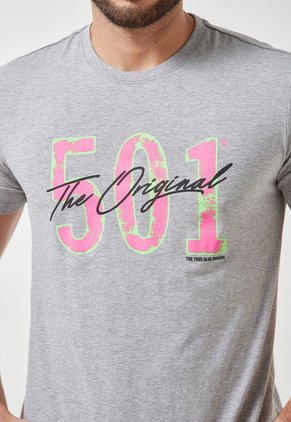 Camiseta Gris-Magenta-Verde-Neón Levi's