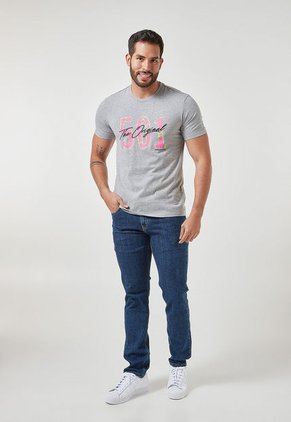 Camiseta Gris-Magenta-Verde-Neón Levi's