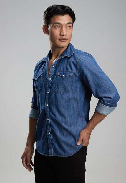 Camisa Denim Levi's Barstow Western Índigo Oscuro