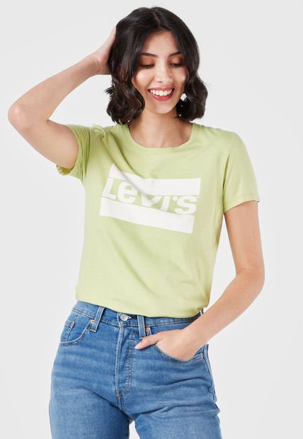 Camiseta Verde Limón-Blanco Levi's