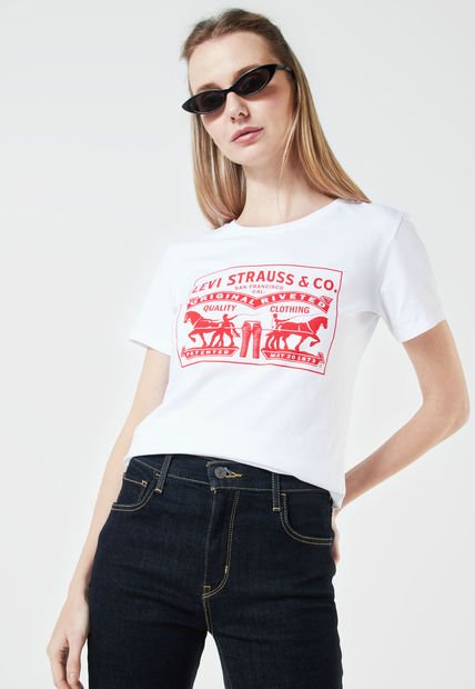 Camiseta Blanco-Rojo Levi's