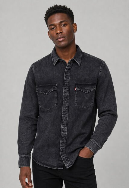 Camisa Denim Levi's Western Negro