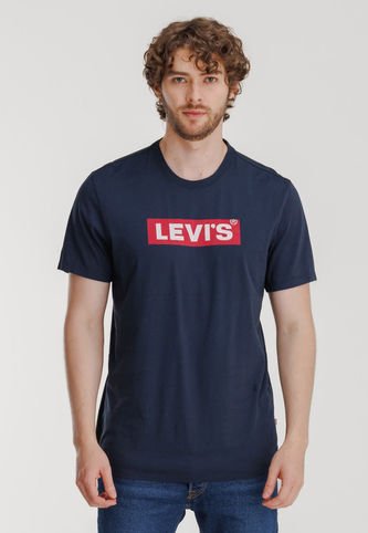 Levis - Camiseta Azul Navy-Rojo-Blanco Levi's Graphic