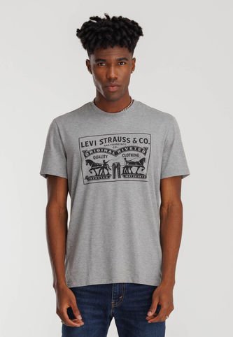 Camiseta Gris-Negro Levi's 2-Horse Graphic Levis