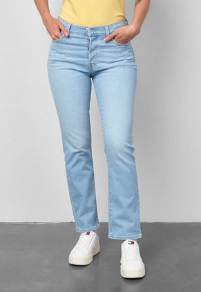 Jean Levi's Wedgie Straight Fit Índigo Claro