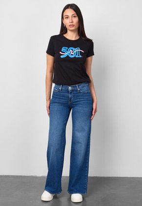 Jean Levi's 318 Shaping Wide Leg Índigo Medio