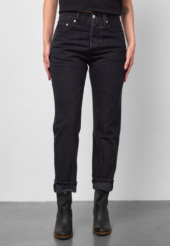 Jean Levi's 501 Original Cropped Fit Negro Levis