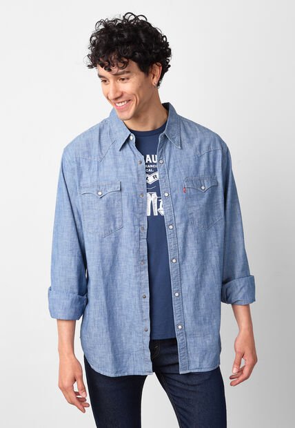 Camisa Denim Levi's Barstow Índigo Medio