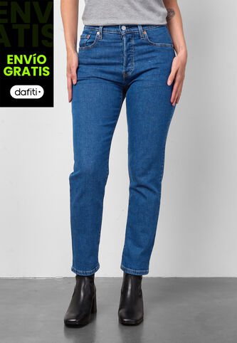 Jean Levi's 501 Original Cropped Fit Índigo Medio Levis
