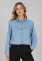 Camisa Denim Levi's Logan Tencel Shaket Índigo Claro de Levis