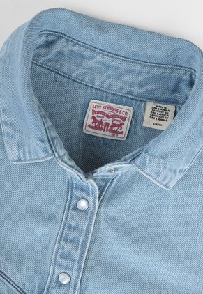Camisa Denim Levi's Logan Tencel Shaket Índigo Claro