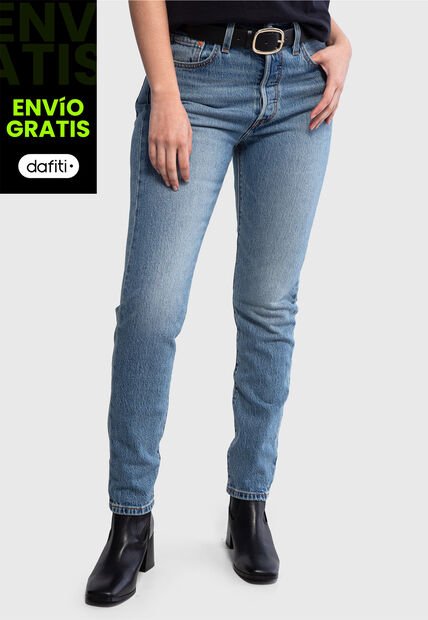 Jean Levi's 501 Skinny Fit Índigo Medio