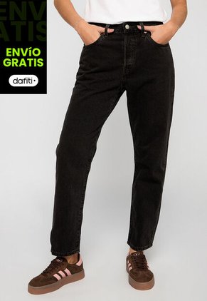 Jean Levi's 501 Original Cropped Fit Negro