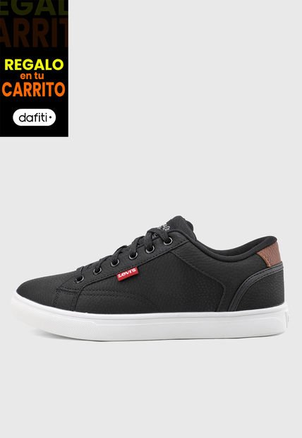 Tenis Lifestyle Negro-Blanco-Marrón Levi's Jeffrey Waxe